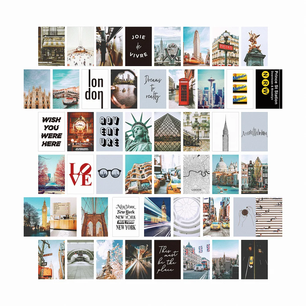 

50 Pcs Anime Movie Poster Home Decor Decoration Room Wall Posters Aesthetic Vintage Laminas Decorativas Pared Cuadros Nordica