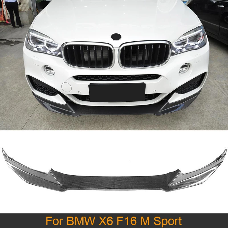 Передний бампер из углеродного волокна спойлер для подбородка BMW X6 F16 M Sport 4 Door 2015