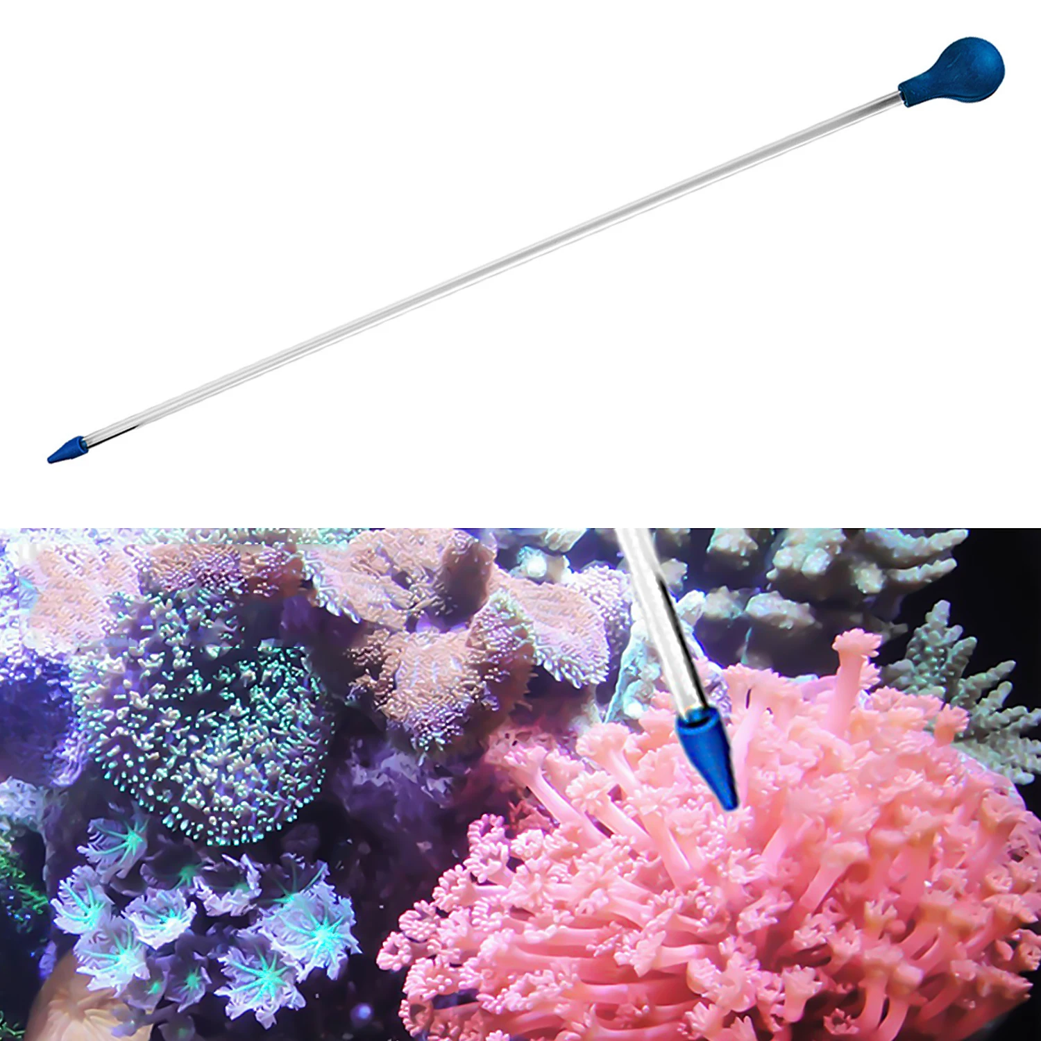 Behogar длиной 35 см Акриловая коралловый Подающая трубка жидкое удобрение