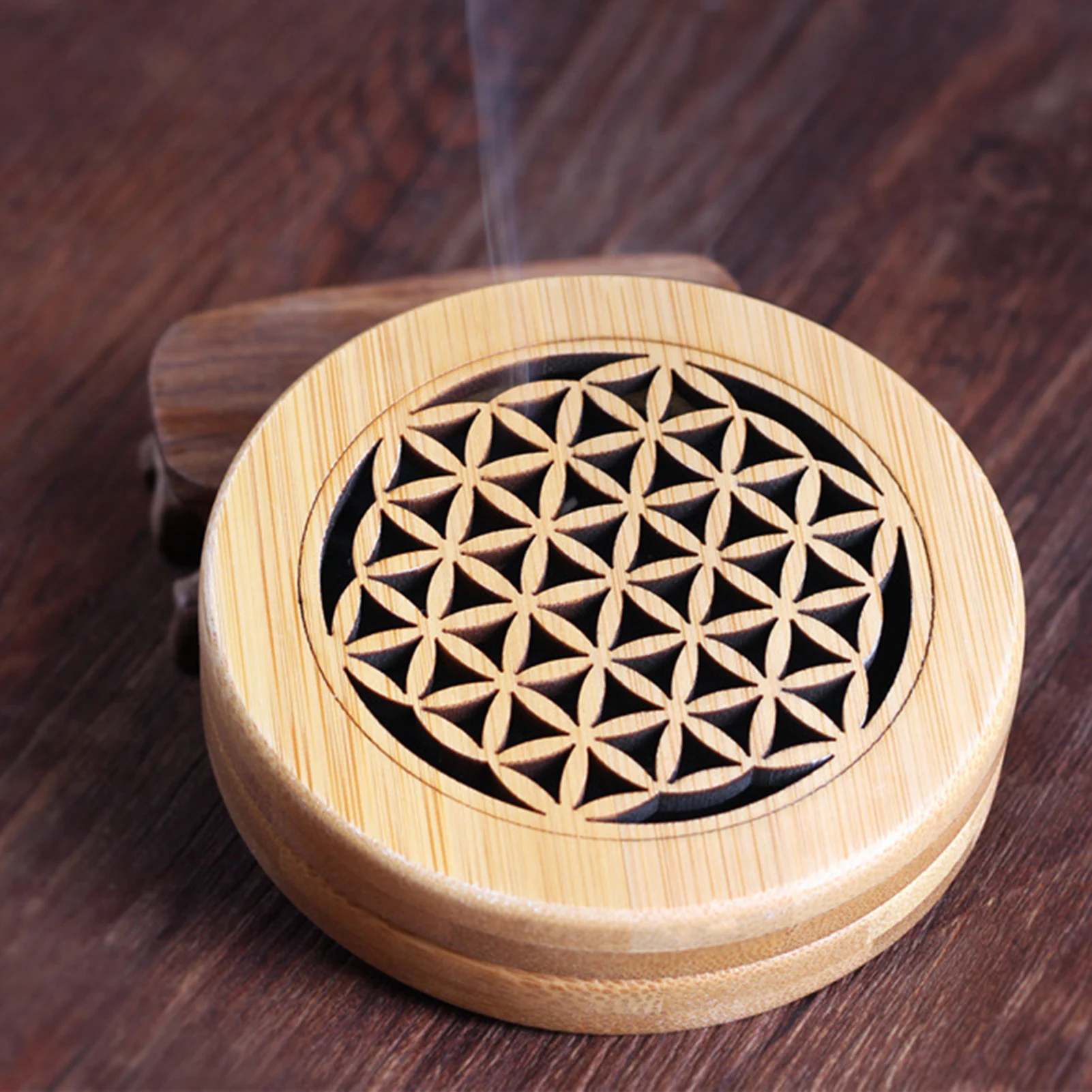 Бамбуковый ящик для благовоний в стиле ретро полый резной Настольный орнамент