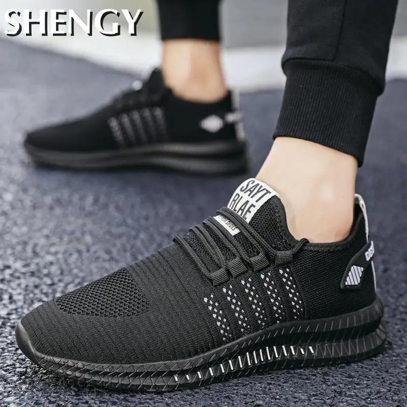 

Men's Casual Shoes Mesh Breathable New Fashion Running Men Sneakers Lightweight Sport Shoes Male Outdoor Walking Big Size 39-48