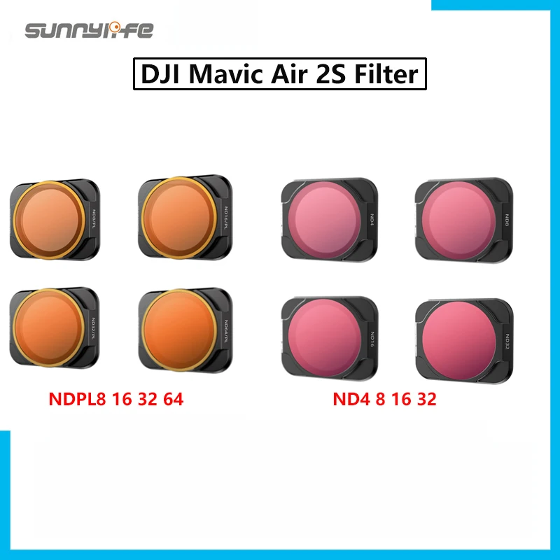 

Sunnylife For DJI Mavic Air 2S ND8 16 32 64PL Set ND4 8 16 32 ND 8 NDPL16 Lens Filters Set Professional Filter Kit Air2S