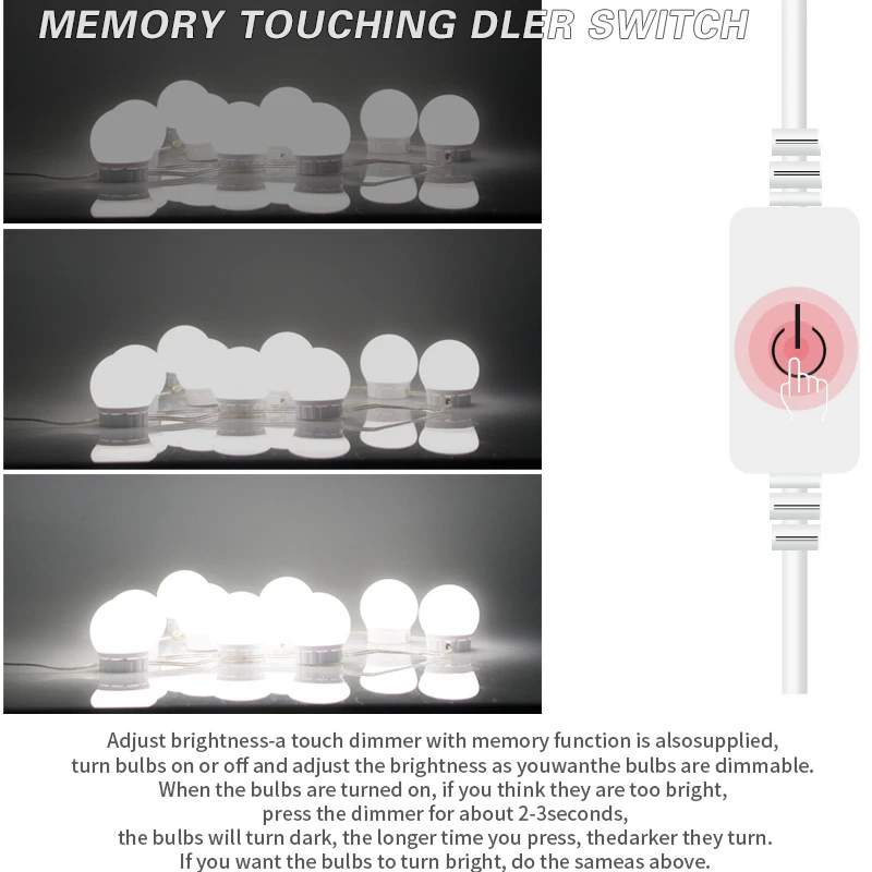 Высокое качество 10 шт. светодиодный светильник для туалетного столика в