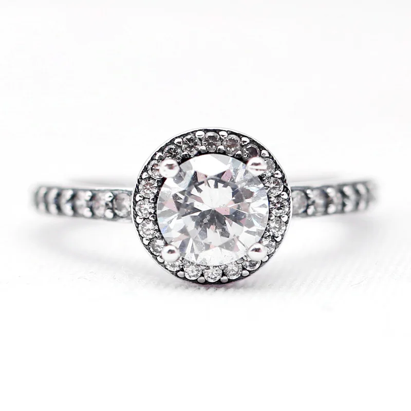 

Женское кольцо из серебра 925 пробы, с кристаллами