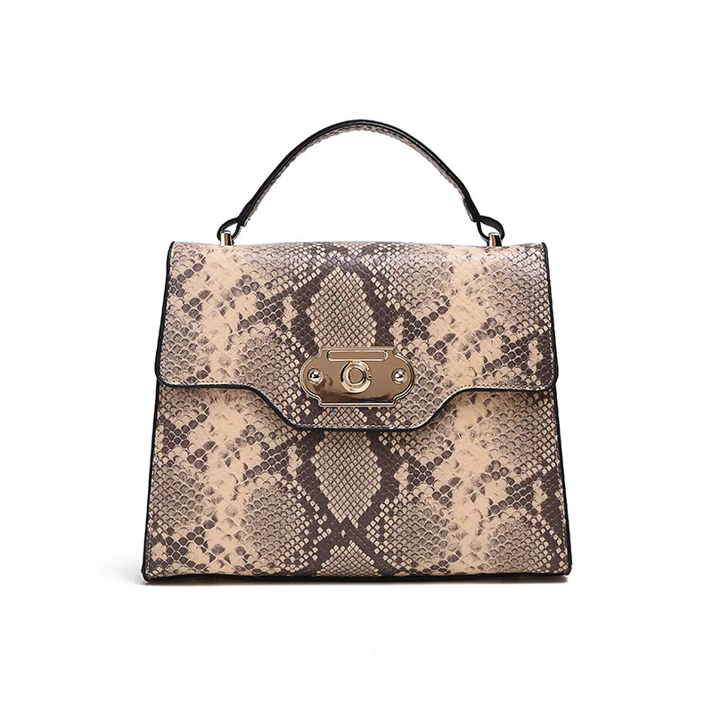 2019 женская новая модная сумка-книжка со змеиным принтом с одним плечом и