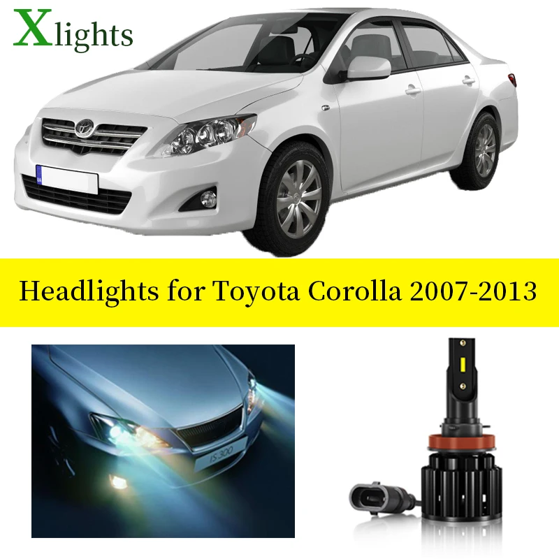 Автомобильные светодиодные фары лампа Canbus для Toyota Corolla 2007 2008 2009 2010 2011 2012 2013
