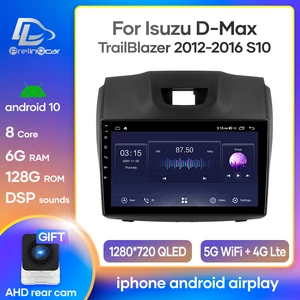 Автомобильная Мультимедийная система Prelingcar, автомагнитола под управлением Android 10, с GPS Навигатором, для Isuzu D-Max, Chevrolet TrailBlazer S10, Колорадо