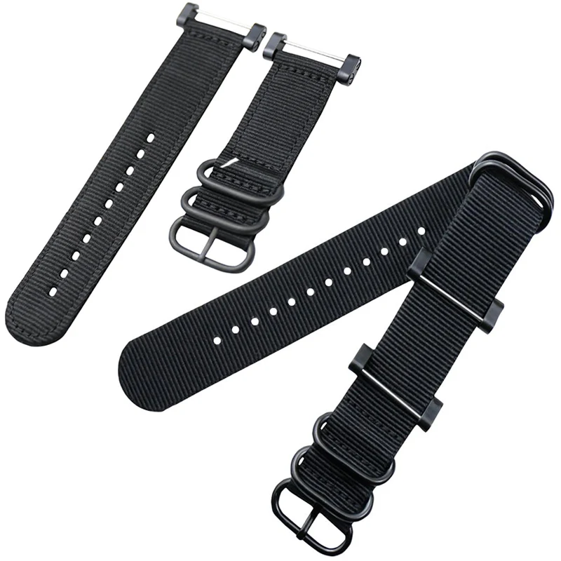 Nylon strap men's watch accessories suitable for Suunto core all black watch converter wristband sports waterproof watch strap