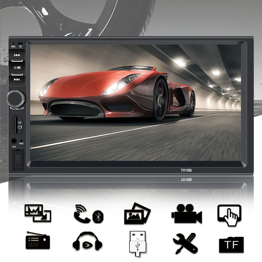 2din Автомагнитола 7 дюймов сенсорный mirrorlink Android плеер сабвуфер MP5 плеер Авторадио Bluetooth Камера заднего вида магнитофон