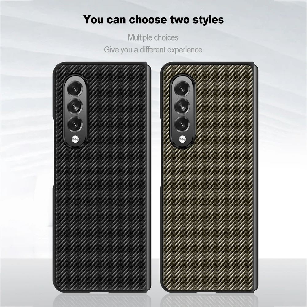 Текстурный чехол Kisscase из углеродного волокна для Samsung Galaxy Z Складывающийся в два