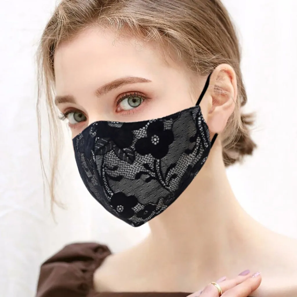 Взрослая моющаяся кружевная Цветочная Регулируемая хлопковая дышащая