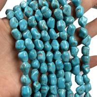 new natural stone beads irregular blue turquoises beads for jewelry making diy bracelet necklace accessories size 9 13mm14 18mm