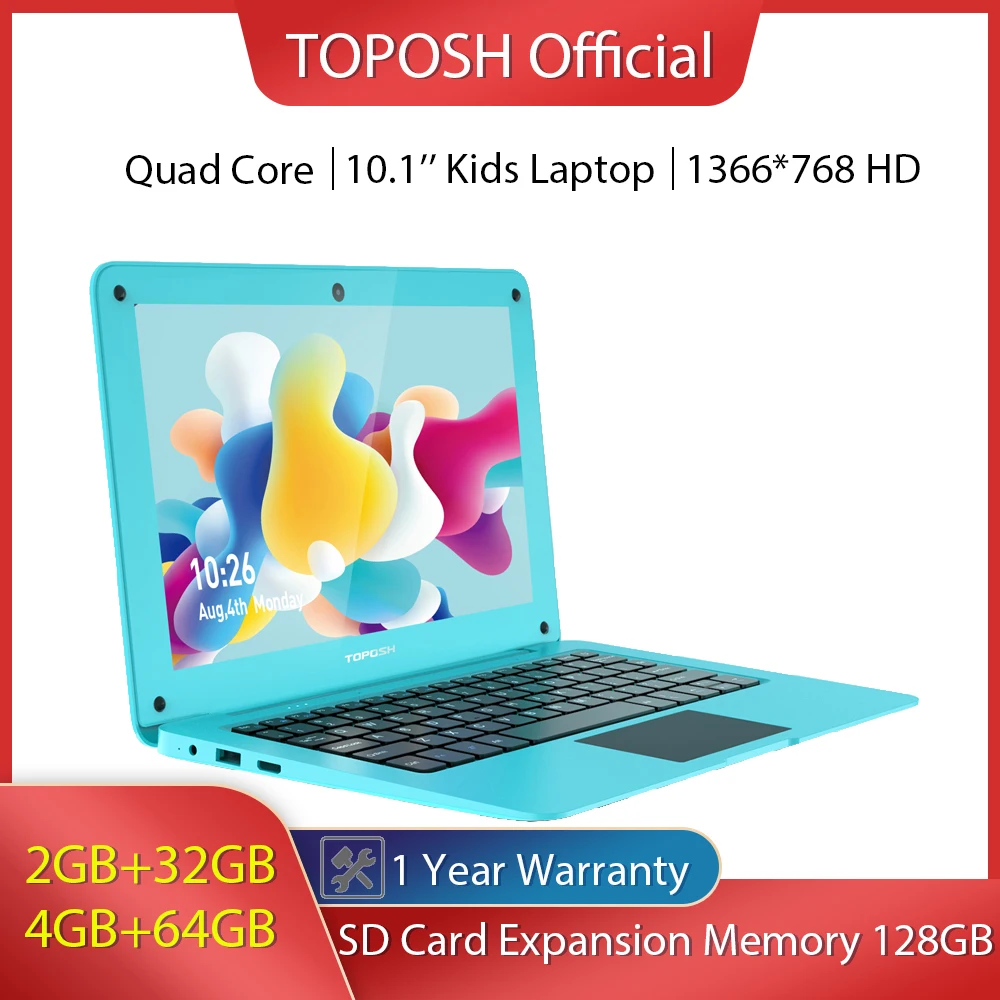 

10.1‘’ Small Kids Laptop z8350 4GB+64GB Portable Office Notebook Computer Unique Green Slim Mini Notebook Windows 10 Pro Netbook