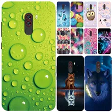 Soft Phone Case For Xiaomi Pocophone F1 Cases Panda Funda Colorful Flower Silicone TPU Back Cover Sh