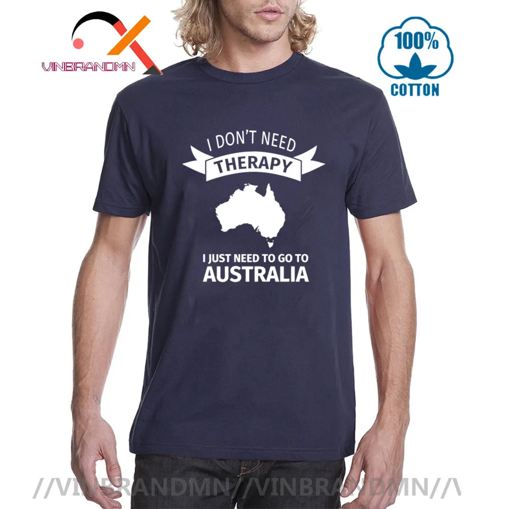 Забавная футболка с надписью I don't need therapy i just to go australia стильная мужская