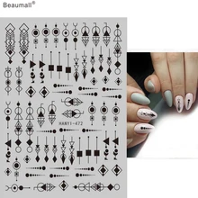Fashion Nails Art Manicure Back Glue Decal Decorations Design Nail Sticker For Nails Tips Beauty