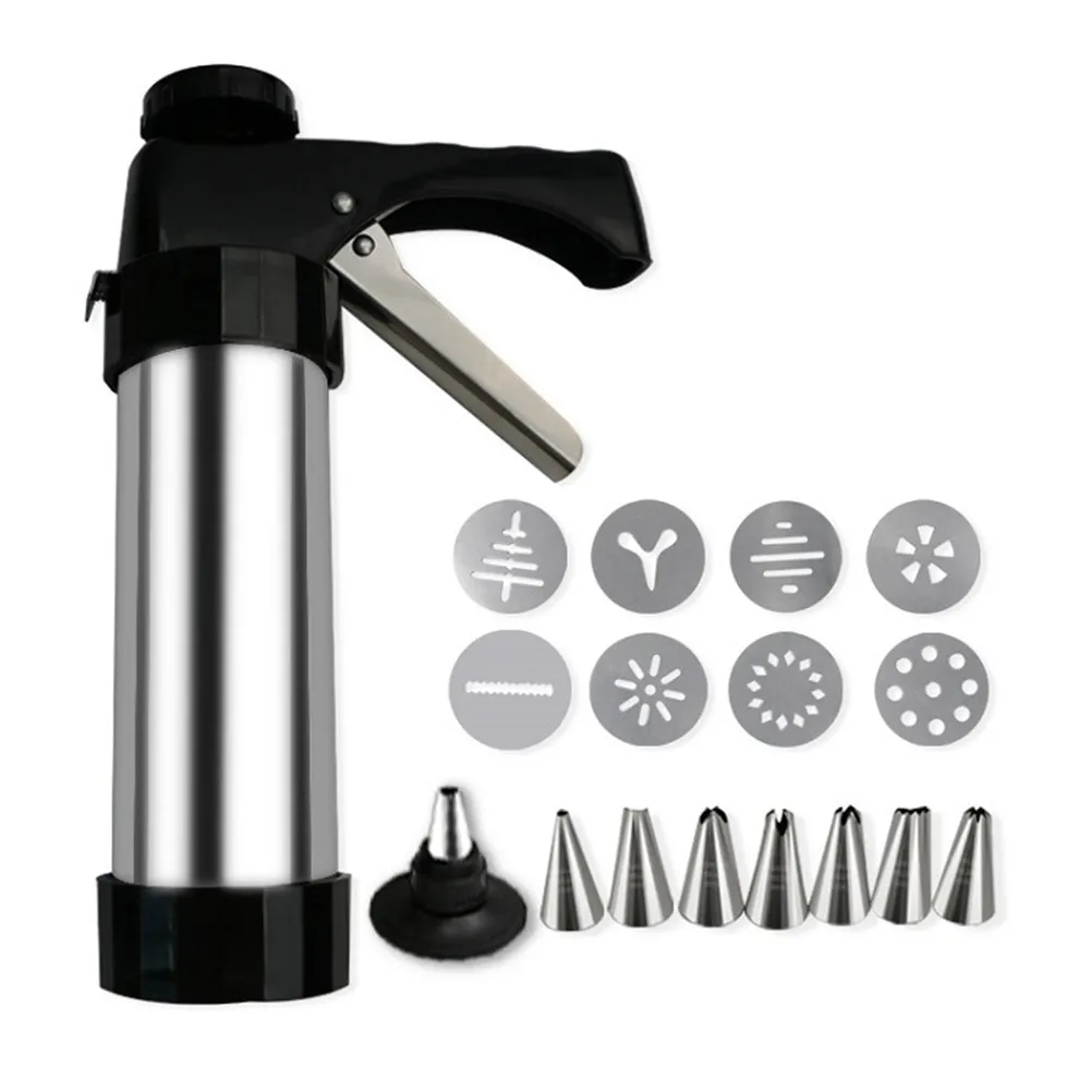 

Biscuit Maker Cookie Press Gun Kit Machine Cookie Making Cake Decoration Press Molds Pastry Piping Nozzles Cookie Press Kit