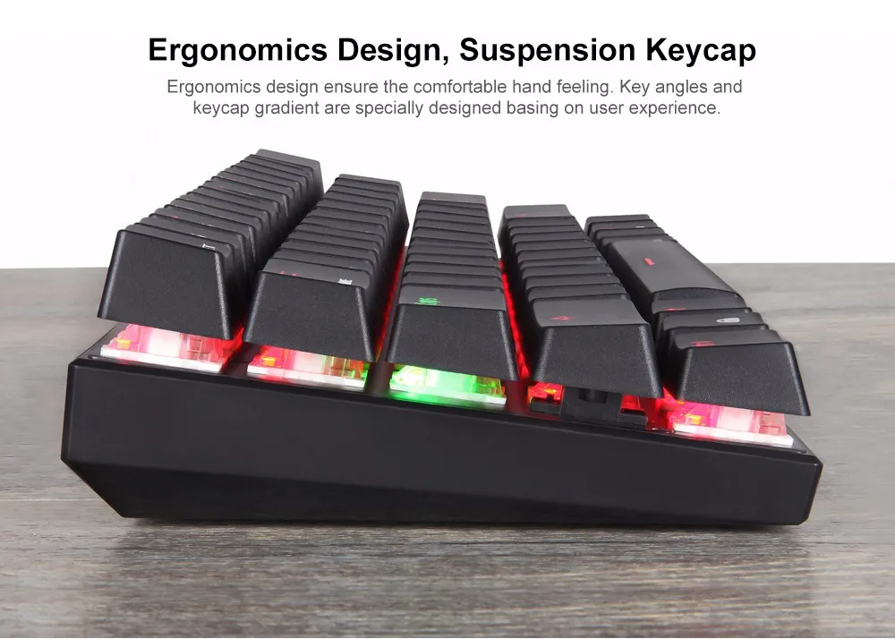 MOTOSPEED CK62 клавиатура Проводная/Bluetooth клавиатура двойной режим механическая клавиатура 61 клавиша RGB светодиодный подсветка игровая клавиатура