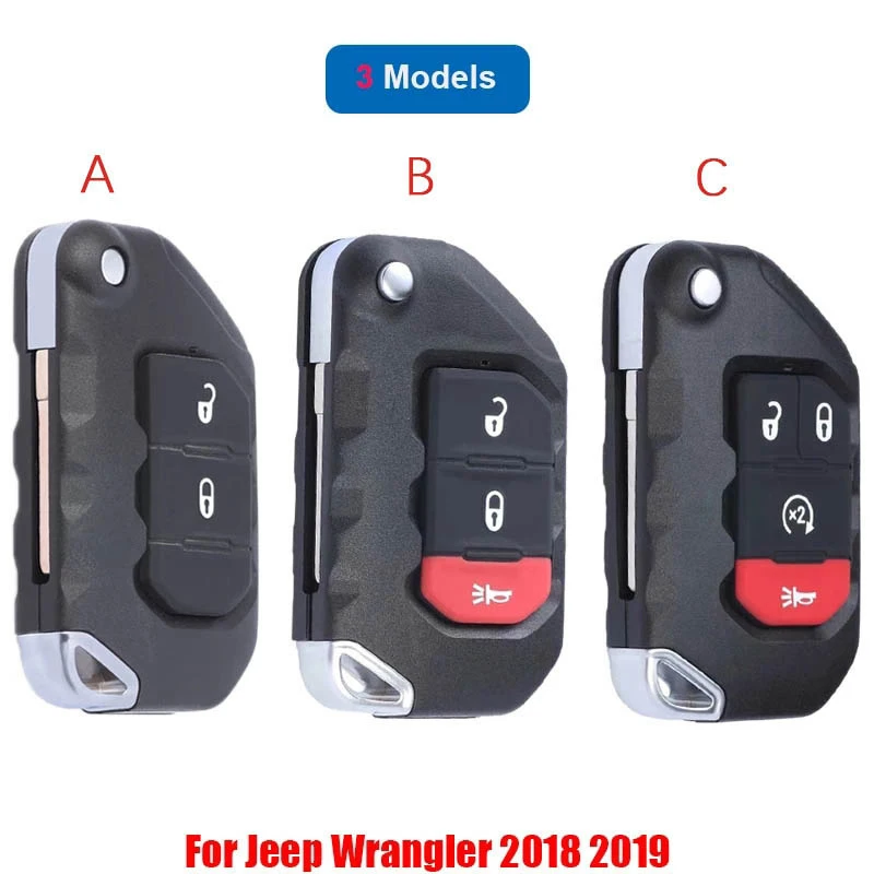 CN086041 Aftermarket 2/3/4 Button Jeep Wrangler 2018 2019 Smart Remote Key Fob HT1130261 433MHz 4A Chip FCCID 68416784AA