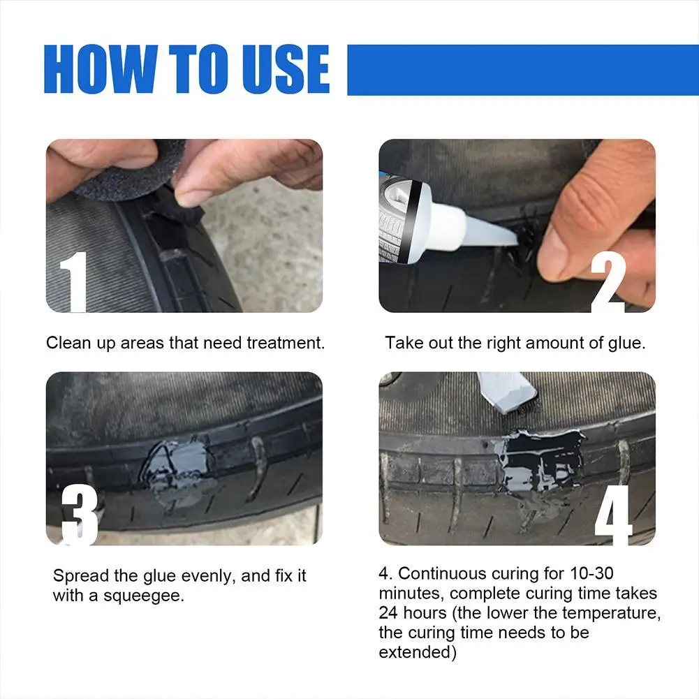 Car Tire Rubber Repair Strong Glue Special Side Hard Damage Crack Filling Adhesive | Автомобили и мотоциклы