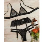 Новое Кружевное вязаное эротическое нижнее белье с вышивкой из газовой ткани прозрачное горячее порно кружевное эротическое нижнее белье сексуальный комплект с бюстгальтером и подвязками нижнее белье