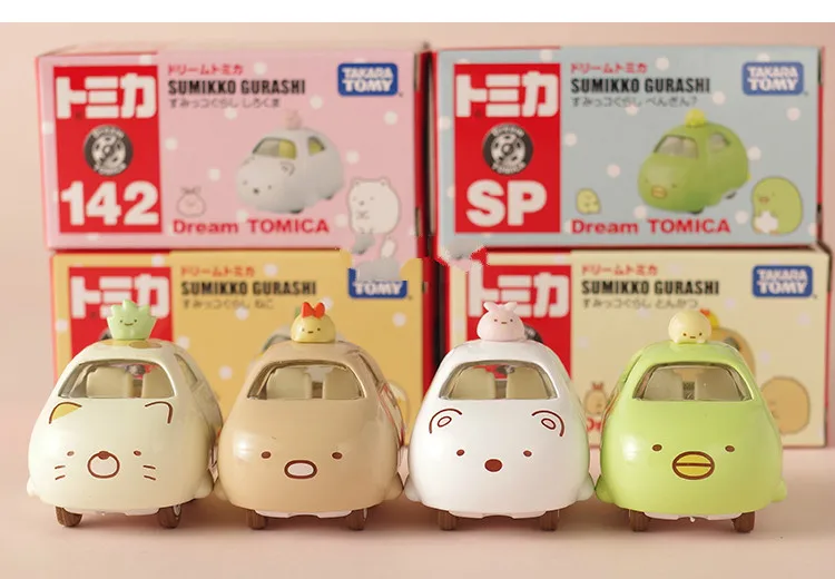 Подлинная Такара TOMY TOMICA 1: 64 Sumikkogurashi Sumikko 4 разных стиля, модель автомобиля, игрушки, изысканные подарки, игрушки для детей