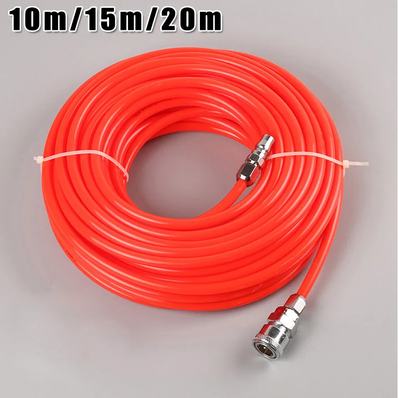 

10/15/20m Air Tube Compressor Hose 5x8mm High Pressure Flexible Polyurethane Tubing Pneumatic PU Pipe With Connectors