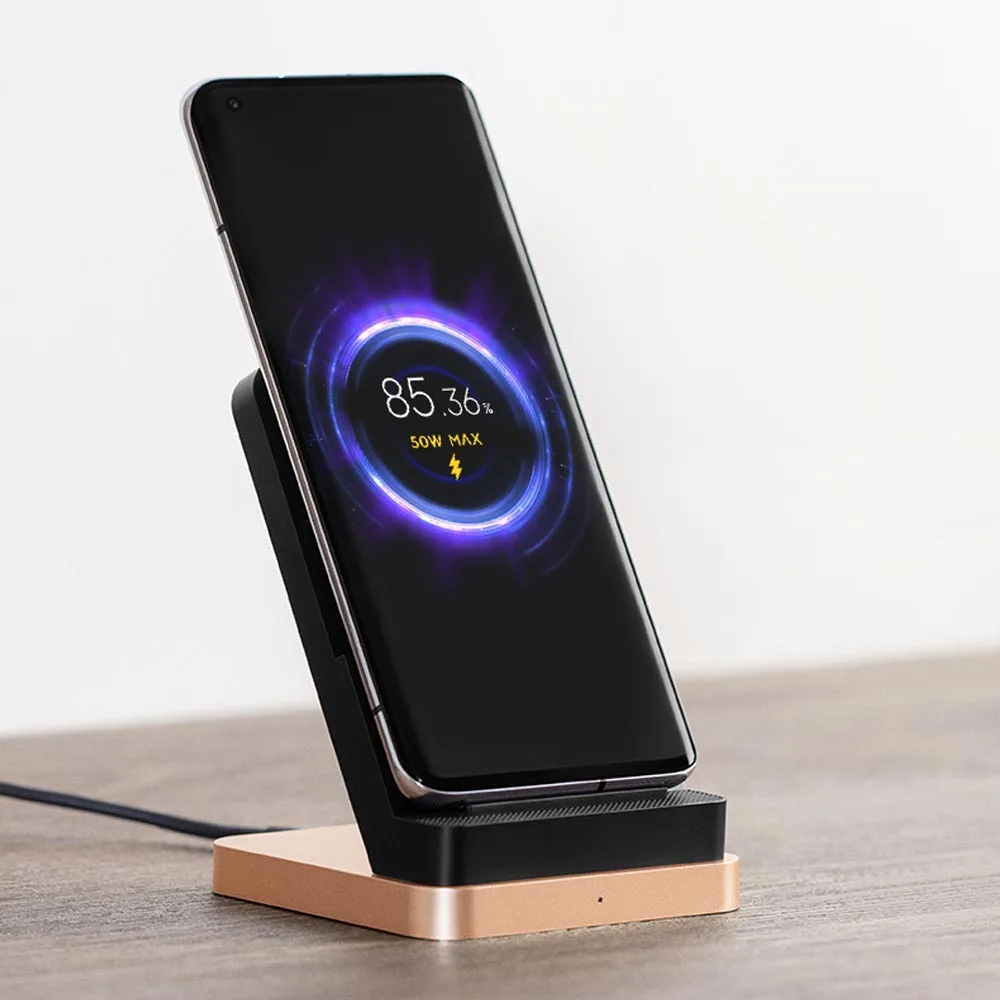 

Xiaomi Wireless Charger 55W Max Fast Chaging Vertical Design Bulit-in Mute Cooling Fan 6-layers Protection Modes For Mi 10 Pro