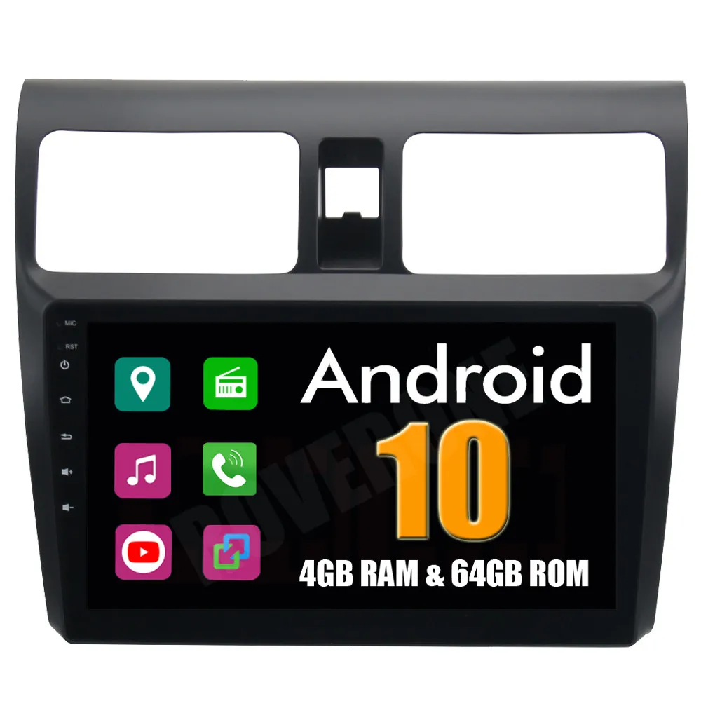 RoverOne Восьмиядерный чистый Android 10 для Suzuki Swift 2005 - 2010 Авто Радио Стерео GPS навигация