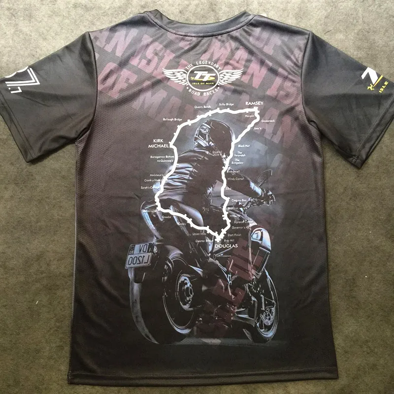 2019 MOTO GP TT Racing T-Shirts Isle Of Man Motorcycle Road Races Short Sleeve Tees Shirt Men's Summer Mountain Course T | Автомобили