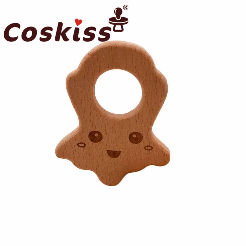 

Деревянные игрушки из бука Coskiss, Детские Прорезыватели «сделай сам» для изготовления погремушек, обучающая игрушка, деревянный Прорезывате...