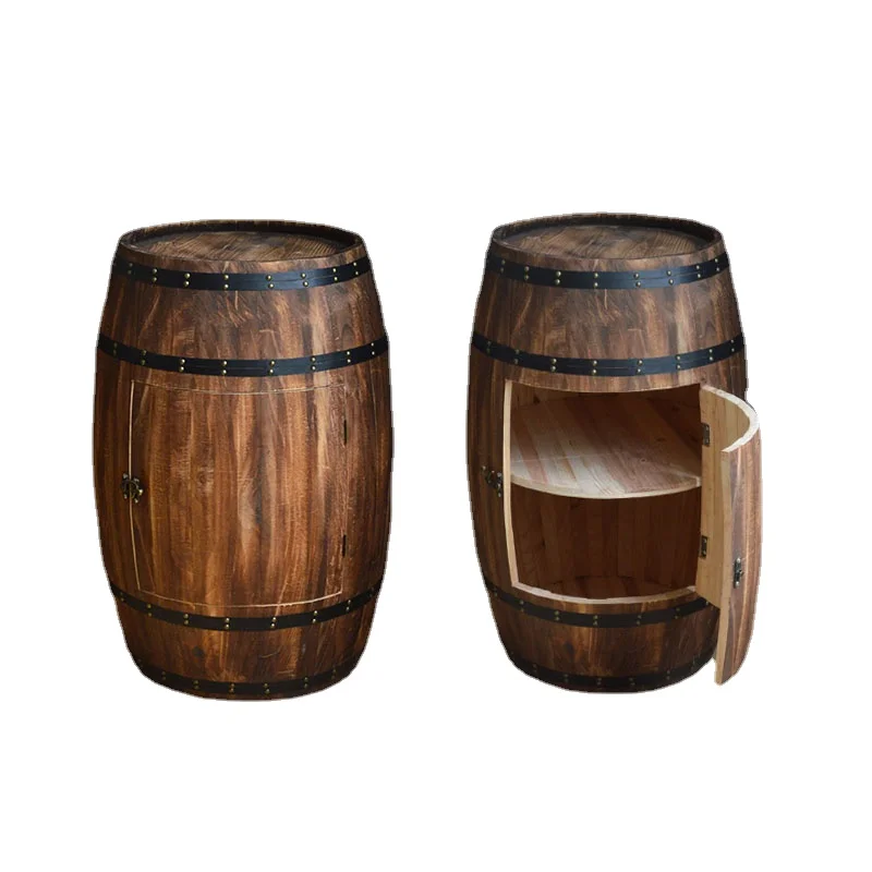 

225l wine storage locker chateau decorative solid wooden barrels for beer