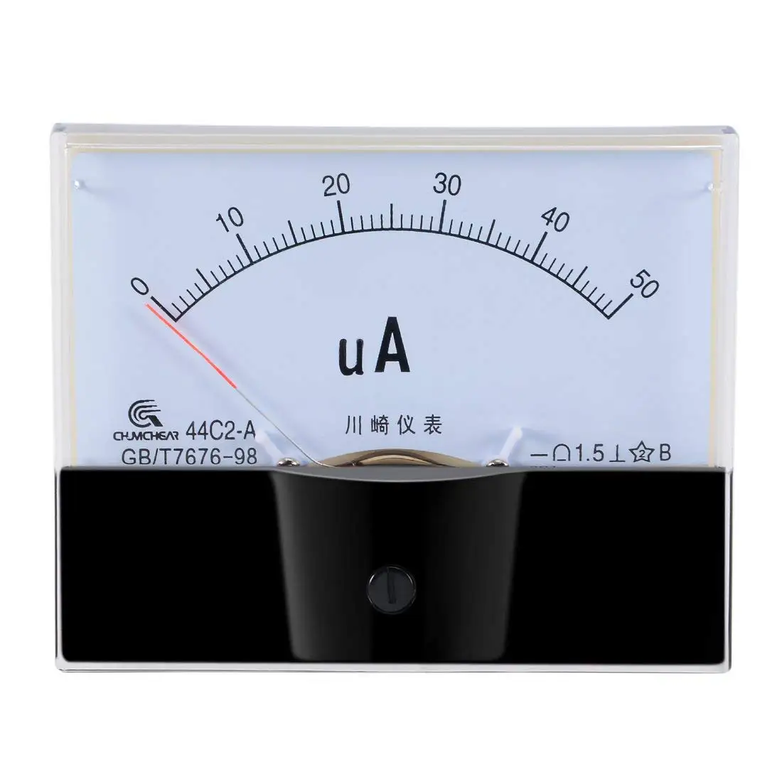 44C2-A DC 0-50uA 100uA 500uA тип указателя DC микро-Ампер метр класса 1,5 Аналоговый амперметр измерительный прибор с панелью