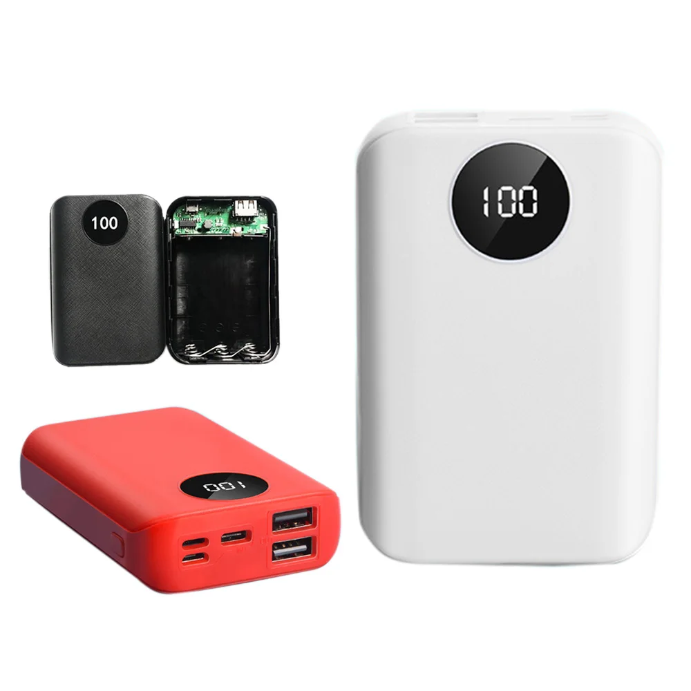 3x18650 зарядное устройство 2 USB порта PowerBank DIY Чехол портативный мобильный телефон