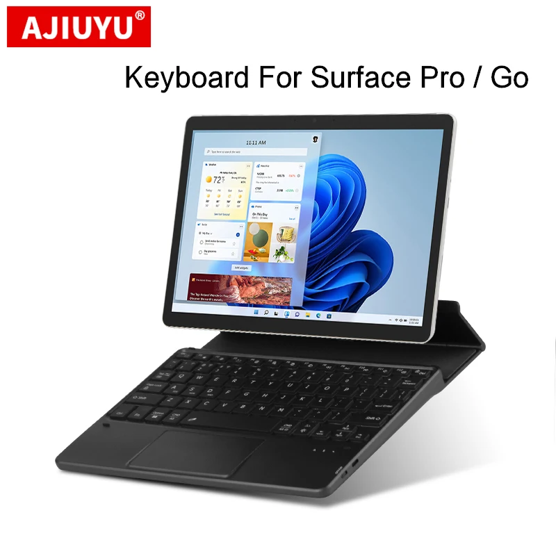 Клавиатура с сенсорной панелью AJIUYU подсветка Bluetooth для Surface Pro 8 7 6 5 4 3 X Go 2 DELL HP Asus LG