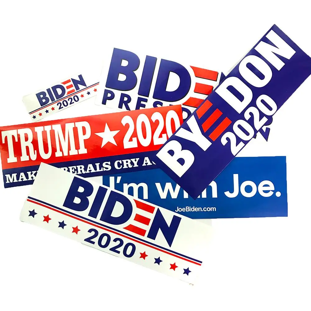 Наклейка Biden 2020 10 шт. наклейка на бампер из ПВХ водонепроницаемая форма для