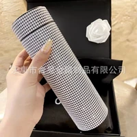 500ml diamond water cup led temperature display cup smart insulation cup diamond insulation hot water cup