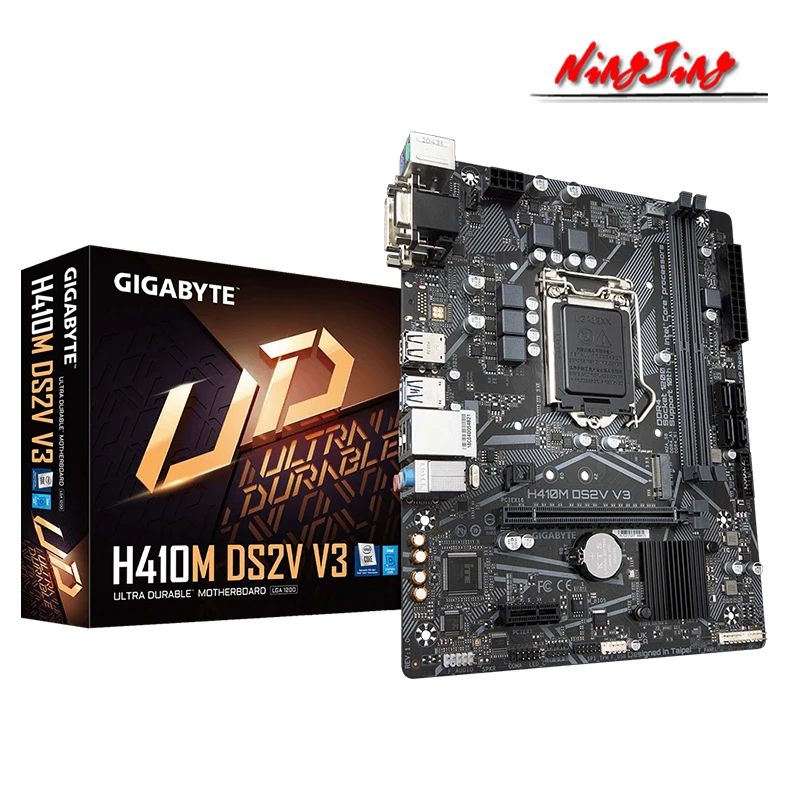 Gigabyte H410M DS2V V3 (rev. 1 0) Intel H510 DDR4 USB3.2 Micro-ATX новый 64G двухканальный поддержка 10 gen 1200 CPU