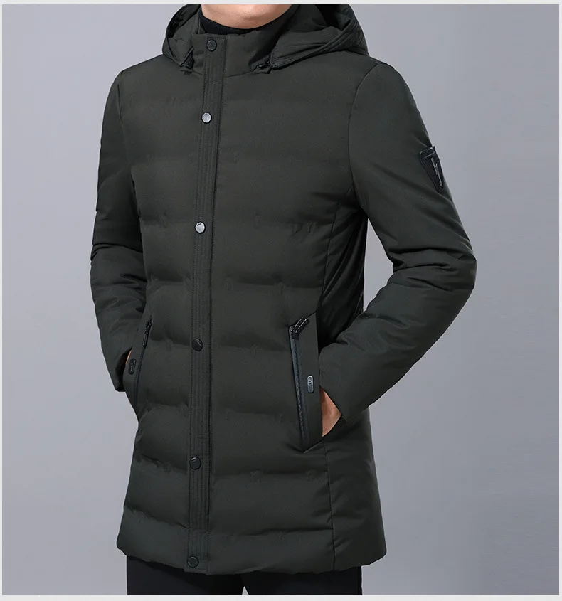 New Men's Winter Jacket High Quality Thick Winter Middle-Aged Warm Long Coat Cotton Clothes Men Parkas Large Size 5XL