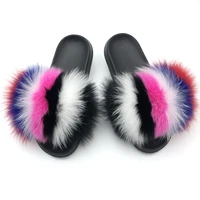 sarsallya fur slippers women real fox fur slides home furry flat sandals female cute fluffy house shoes woman brand luxury 2021