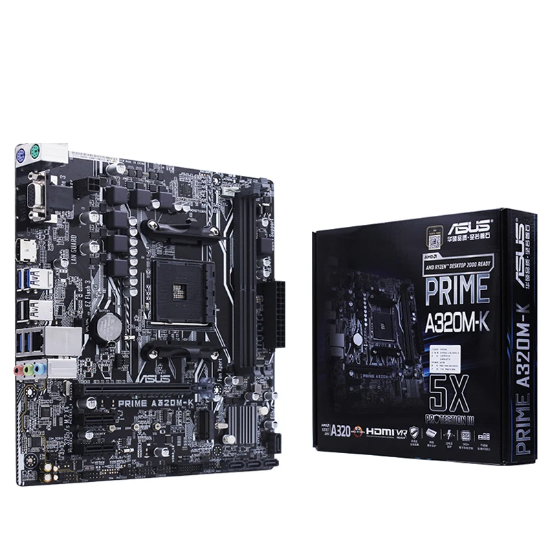 ASUS PRIME A320M-K A320M AMD A320 DDR4 3200MHz 32 ГБ/сек. M.2 HDMI SATA 6 USB 3 0 может поддерживать R3 R5 R7