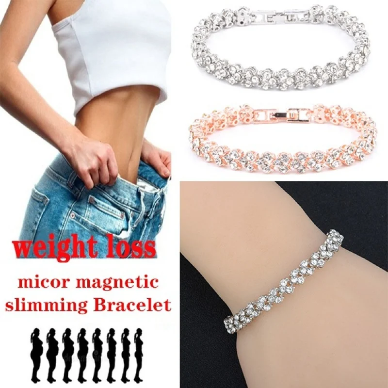 

New fashion women's crystal diamond bracelet gold and silver rose gold bracelet weight loss magnetic therapyBracelet weight loss