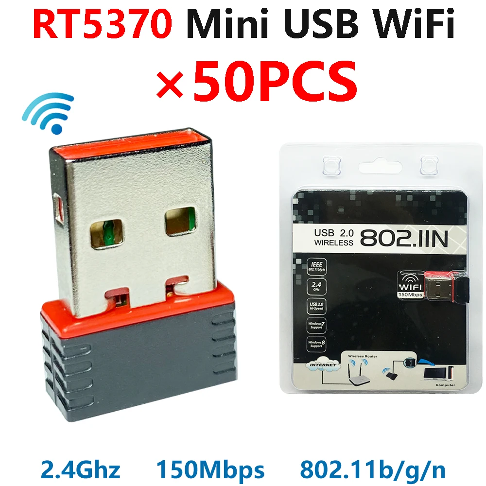 [50 шт.] 5370 Wi-Fi адаптер в блистерной упаковке RT5370 чип 150 Мбит/с 2 4 ГГц 802.11b/G/N USB2.0
