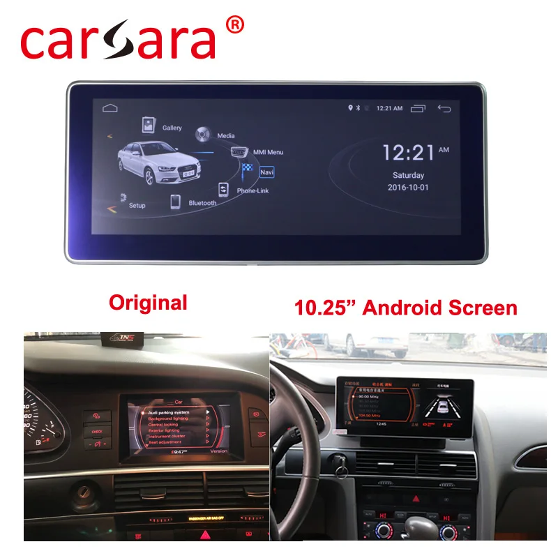 10,2" Android монитор для Audi A6L 2005 до 2011 сенсорный экран gps навигация мультимедийный плеер