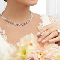 sederyla full cz dubai necklace earring 2pcs for women engagement bridal wedding party dress accessories