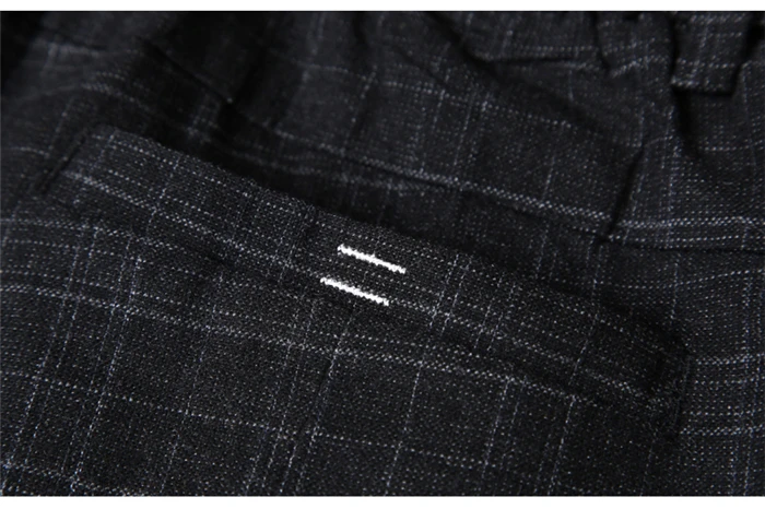 Для Мужчин's Повседневное штаны в клетку для бизнес на каждый день Slim Fit темно-серый классический Стиль лосины мужской брендовая одежда