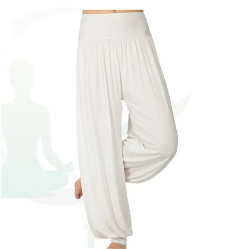 

Summer New Fashion Womens Elastic Loose Casual Modal Soft Dance Harem Mid Waist Pants Comfy Boho Pants
