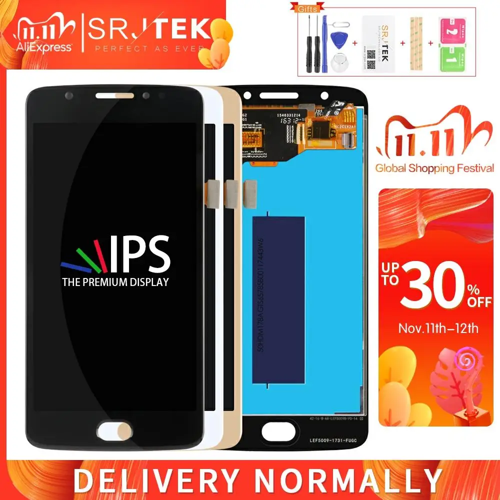 Для Motorola MOTO E4 LCD для XT1766 дисплей дигитайзер сенсор стекло объектив панель экран