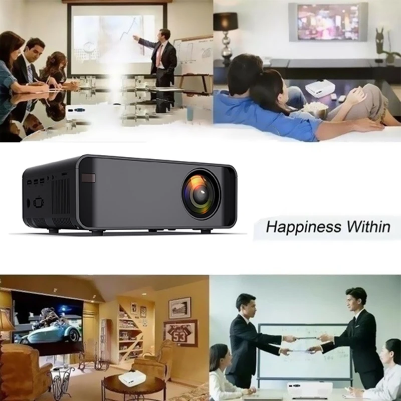 

Hot W80 Lcd Projector Full HD 1920X1080P with Wifi Home Theatre Movie for Smart Phone PC TV BOX Game Console Etc(EU Plug)