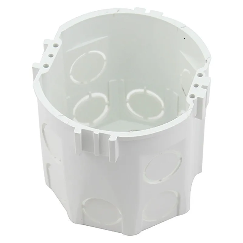 

1 pc Eu Standard Wall Round Mounting Box Internal Cassette Wiring Box White Back Box For Eu Switch And Socket